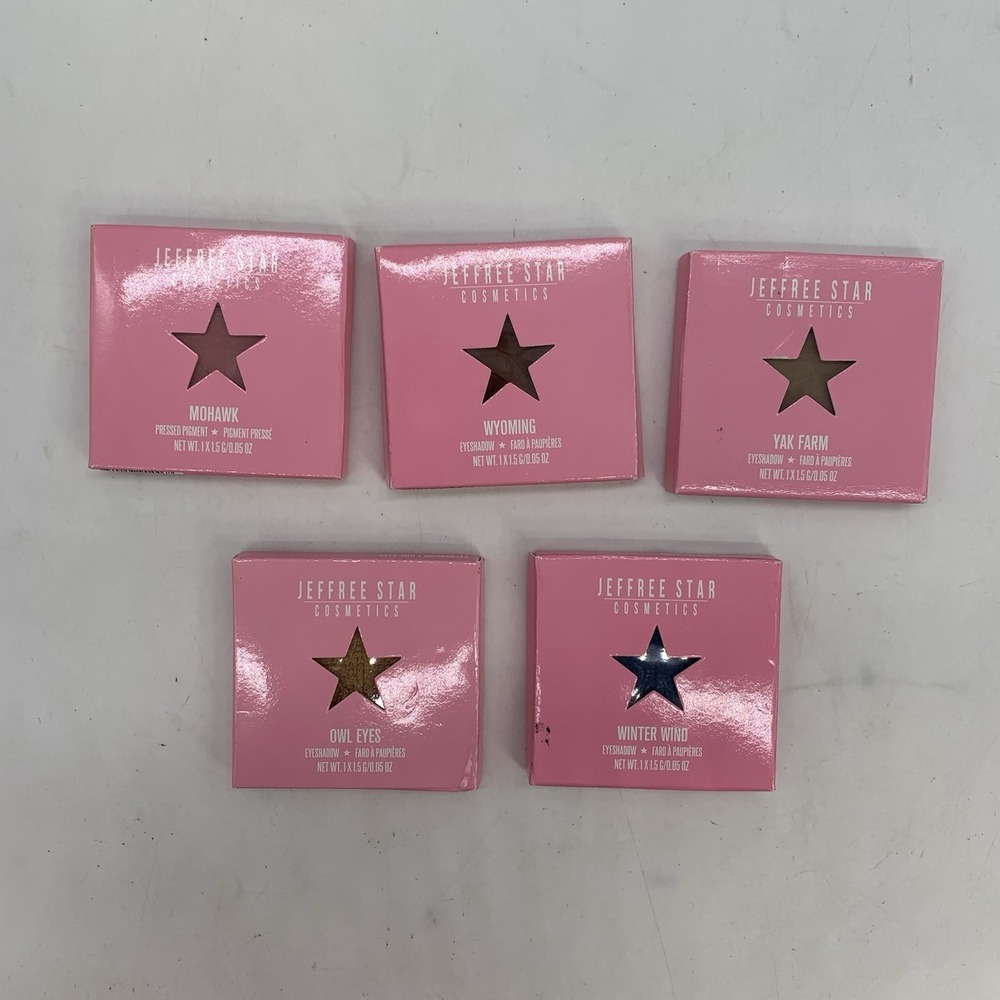 Jeffree Star Artistry Eyeshadow Singles Pressed Pigment 0.05 oz Lot Of 5 NEW